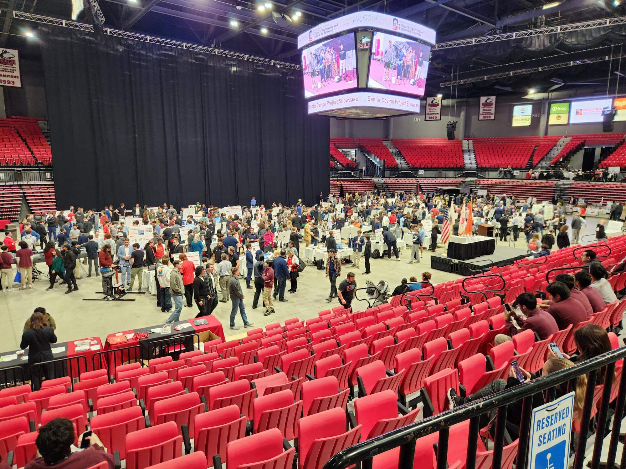 Senior Design Showcase at NIU Convocation Center.